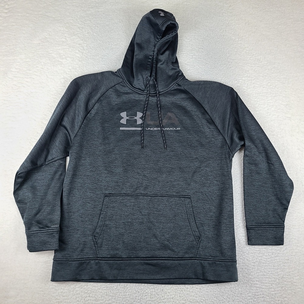 Under Armour Storm Hoodie Mens XL Dark Gray Loose Coldgear Fleece